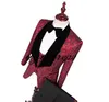 Röd blommig design brudgum Tuxedos 2019 män passar skräddarsydda formella kostym för bröllop bästa män tuxedos (jacka + båge + väst + byxor)