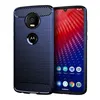 Coque en TPU brossé avec armure mince, Texture en Fiber de carbone, pour MOTOROLA MOTO One Vision Z4 FORCE Z4 PLAY, 280 pièces/lot