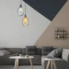 Modern Glass Pendant Lights Kitchen Dining Room Hanging Lamp Art Restaurant Decor Luminaire with Edison bulb