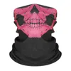 Naadloze multifunctionele magische schedel sjaal halfgezicht masker outdoor fietsen tulband rijden masker halswarmer sjaal Halloween kostuum VT0559