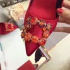 2020 Fashion high quality Designer Party Wedding Shoes Bride Women Ladies Sandals Fashion Sexy Dress Shoes Pointed Toe High Heels Leather Gl