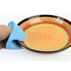Hot Cozinha pratos de silicone luvas de silicone forno isolado luvas de dedo cozinhando microondas antiderrapante pinça