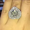 Big Bling Zircon Каменные кольца для Женщин Вовлечение Свадьба 925 Стерлинговые Серебряные Кольца 2019 Новый