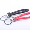 Keychains Lanyards Double Loop Rhinestone Crystal Keychain Creative New Key Chains Purse Messenger Bag Backpack Pendant 16 Färger