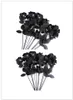 10 pcs 45 cm Black artificiel Rose Flower Halloween Fleurs de mariage Party Home Falle Flower Dcor Product243e