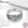 Bamoer 925 Sterling Silver Daisy Flower Infinity Love Paving Rings para mulheres Jóias de noivado de casamento SCR390 MX2005282652543119704
