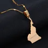 Республика из нержавеющей стали Du Cameroun Карта подвесное ожерелье Douala Yaounde Africa Jewelry Cameroon Map Chain Jewelry2913