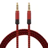1.5m 3m Fabric Braided Audio Cable 3.5mm Male to Male Stereo Car AUX Speaker Wire Cord For Headphone MP3 PC Phone