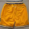 NCAA Hip Hop Motion Wind Michigan Shorts Net College Basketball Shorts Lightweight breathable Sports Casual Pocket Pants Wolverines Shorts