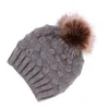 Mignon enfant en bas âge enfants chapeaux filles garçon bébé hiver chaud Crochet tricot chapeau 2019 marque bonnet fourrure casquette enfants casquettes enfants casquettes hiver