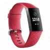 100pcs Silicone Watch Band WatchBand Heart Freqüência de pulseira inteligente pulseira de cinta vestível de cinto para Fitbit Charge 3 DHL9047787
