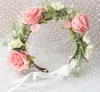 Girls big Rose flower crown hand made kids simulation Rural flowers princess garlands women beach headband A34317087279