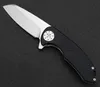 2 Handle Colors Ball Bearing Fast Open Flipper Folding Knife D2 Stone Wash Blade G10 Handle EDC Pocket Knives