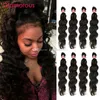 Glamorous Hair Best Quality 100% Virgin Peruvian Mongolian Malaysian Brazilian Human Hair 8-34Inch Natural Wave 4 Bundles Human Hair Weaves