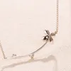 2019 Ny ankomst 925 Sterling Silver Chain Clover Halsband Originalbox för Pandora Four-Petal Flower Halsband Kvinnor Lyxig designer halsband