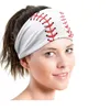 Softball Baseball Futbol Sporty Opaski Girls Gym Yoga Absorbuje Pot Hair Band piłki nożnej Drukuj Headwrap Bandanas Kerchief Kobiety Turbane3405