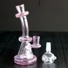 Pink Mini Oil Rigs Glass Bongs Klein Recycler Hookahs 2 Function Bubbler Fab Egg with Dry Herb Bowl Water Pipes