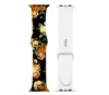 Bandes de fleurs florales de nouvelles couleurs pour Apple Watch Series 4 3 2 1 40 mm 44 mm, bracelet imprimé en silicone pour IWatch Series 4 3 2 1 38 mm 42 mm