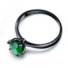 Прекрасные украшения Zircon CZ 18KRGP штамп Черное золото заполнено алмазное вечеринка кольцо красное красочное фиолетовое зеленое кольцо для женщин дамский день рождения кристалл