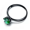 Fijne sieraden zirkoon CZ 18KRGP stempel zwart goud gevuld diamant party ring rode kleurrijke paarse groene ring voor vrouwen ladys verjaardag kristal