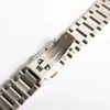 Watchband Men 22 mm czysto szczotkowane solidne ze stali nierdzewnej szczotkowane paski do zegarków bransoletki dla Carrera1401897