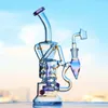 Unquine hookah Shape Lavender purple Water Bongs Special Dab Rigs Glass Water Pipes Smoking Hookahs with 14mm Banger In STOCK