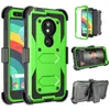 Telefonfodral för Alcatel 3V Inbyggd skärmskydd Holster Belt Clip Rotatable Kickstand Rugged Shell Defender Heavy Duty Cover