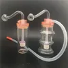 new 4.5inch Glass Oil Burner Bubbler water Bong pipe Mute percolator bubbler dab Oil rig for smoking Popular mini heady beaker Bongs oil wax