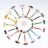 Natural Pink Crystal Face Body Spa Massage Roller Jade Roller Face Fain Massager Slimming Face Jade Roller Tool DHL 3887459