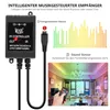 Wasserdichter IP65 RGB-LED-Streifen, 60 LEDs, Weihnachtsmusik-Lampen, 12 V Gleichstrom, Fernbedienung, Stromversorgung