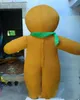 2019 İndirim Fabrikası Gingerbread Man maskot kostümü yetişkin boyutu2652