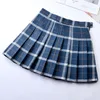 Koreańskie kobiety plisowane letnią wysoką talię japońskie słodycze Plaid Mini spódnica School Girl Saia Colegial Jupe Plisse Femme MX190730