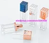 Square Rose Gold Empty Cosmetic Lip Gloss Tube Professional Beauty Silver Lipstick Refillable Bottle Blue Lip Oil Container