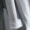 新しい長袖プラスサイズのソリッドブラウスの女性シャツカジュアルルーズビンテージカーディガン女性ブラウストップスケミエターフェム6658 50 201202