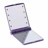 Miroir de maquillage portable pliant cosmétique avec 8 lumières LED Lampes Miroir à main de poche compact Maquillage sous les lumières EEA635