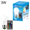 مصابيح LED E27 RGB LED مصباح 10W 5W 3W Light 110V 220V التحكم عن بُعد 16 تغيير اللون Lampada Global