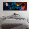大きなキャンバスウォールアートプリント抽象カラーストームアートペインティングロングバナーキャンバスウォールポスターホームリビングルームの壁飾り5215581