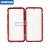 3: e 100pcs Magnetic Adsorption Metal Frame Tempered Glass Back Magnet Fodral Skydd för iPhone 6 6S 7 8 Plus XR XS Max