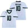 2020 NCAA Baylor Football Jersey College 10 RG3 Robert Griffin III Verde Blanco Amarillo Todo cosido y bordado Tamaño S-3XL