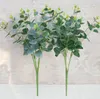 Fiore artificiale Foglie Piante Graziosa Erba finta 16 Teste Eucalipto artificiale Lascia bouquet 50 cm di altezza Fiori decorativi