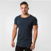 Ny designer panelerad t-shirt herr fitness t-shirt homme gym