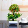 1 stücke bunte künstliche pflanzen bonsai kleine baum topf pflanzen gefälschte baum bonsai für haus garten dekoration
