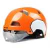 GUB V3自転車ヘルメットロードシティバイク都市磁気レンズBMX固定金キャップ男性女性スケートスケートヘルメットサイクリングアクセサリー - オレンジ