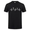 Heartbeat of Chess T Shirt Short Sleeve Bomull Rolig Chess Design T-shirt Män Sommar Toppar Tee Oz-387