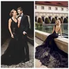 Abito lungo Backless sexy pizzo nero Prom Dresses sirena formale Abiti da sposa su misura Abiti De Matrimonio Giardino Formale