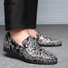 Nieuwe Mode Mannen Liesie Shine Doug Flat Slip-on Jurk Schoenen Casual Puntschoen Effen Kleur Bruiloft Loafer Schoenen