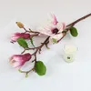 Decoratieve bloemen kransen rinlong kunstmatige magnolia zijde lange steel herfst decor bloem voor hoge vaas keuken woondecoratie1