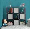 2022 HOT Sales Wholesales Multifunctional Assembled 3 Tiers 9 Compartments Storage Shelf Dark Brown