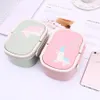 Unicorn Lunchbox Food Container Opslag Bento Boxes 2 Layer Student Lunchboxen met Handvat OOA7442-7