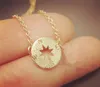 1 Geometric hollow Small Compass Pendant Charm Necklaces for Women Men South Direction Necklace Disc Circle Disk Lucky woman mother men's family gifts jewelry